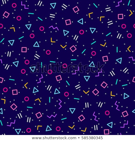 Zdjęcia stock: Neon Seamless Pattern With Memphis And 80s Style