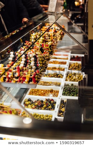 Stock foto: Luxurious Selection Of Tapas Traditional Small Portion Snacks In Spain In San Miguel Tapas Bar