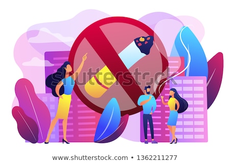 Stockfoto: Smoking Addiction Vector Concept Metaphor