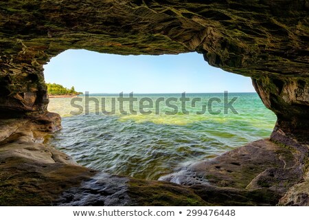 Сток-фото: Inside Rocky Beach Cliff Cave