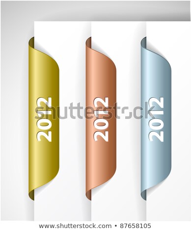 Stock photo: Vector Metalic 2012 Labels Stickers