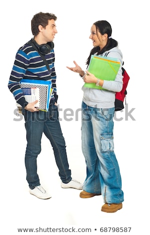 Foto d'archivio: Full Length Student With Satchel