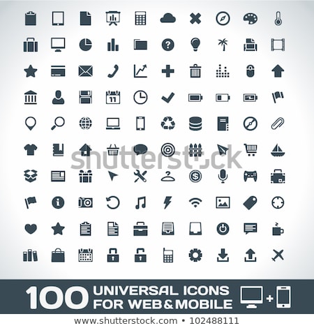 Foto d'archivio: Web And Phone Universal Outline Icons
