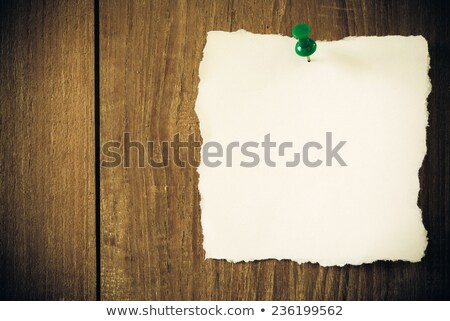 Stok fotoğraf: Blank Note Paper On Wooden Brown Background