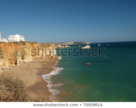 ストックフォト: A Section Of The Idyllic Praia De Rocha Beach On The Algarve Region