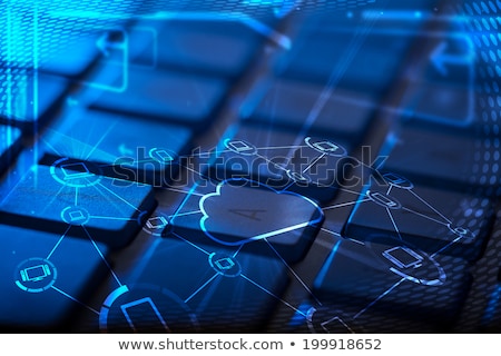 Stock photo: Keyboard With Glowing Multimedia Icons