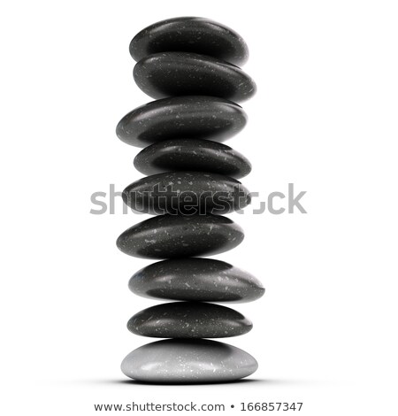 Foto d'archivio: Nine Pebbles Stacked Stones Artwork