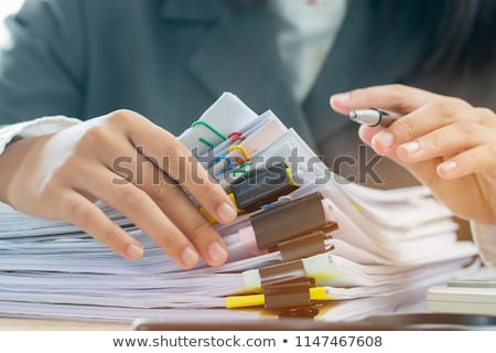 Foto d'archivio: Woman With Lots Documents