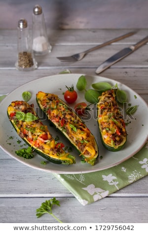 Stock photo: Stuffed Courgette