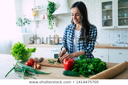 Сток-фото: Woman Preparing Food