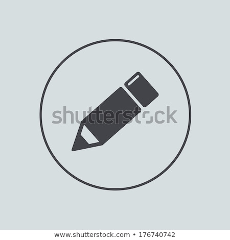 Foto stock: Vector Icon For Blog Blue Pencil