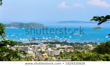 Stockfoto: High Angle View Bridge For Travel By Boat