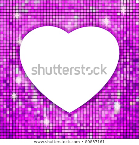 Stock fotó: Purple Frame In The Shape Of Heart Eps 8