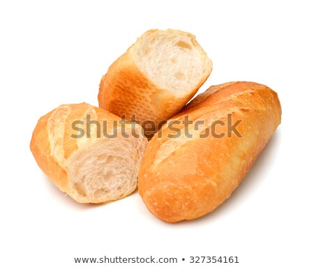 Stock photo: Loaf Isolated On White Baked On Gold Colour