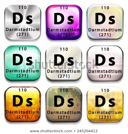 Stockfoto: A Periodic Table Button Showing Darmstadtium
