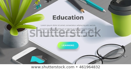 Zdjęcia stock: Green Back To School Themed Background Image