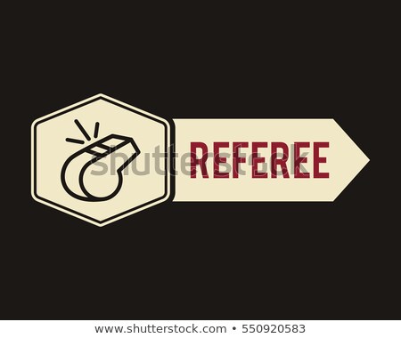 ストックフォト: The Whistle Door Tag Icon Label Or Badge Referee Symbol Flat Design Can Be Use On Sports Sites