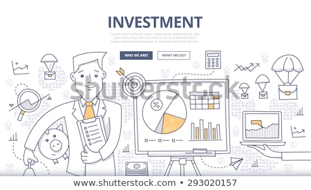 Stock fotó: Building Effective Financial Strategy Concept With Doodle Design