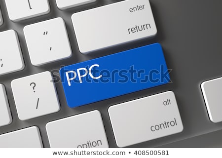 Foto stock: Keyboard With Blue Key - Ppc