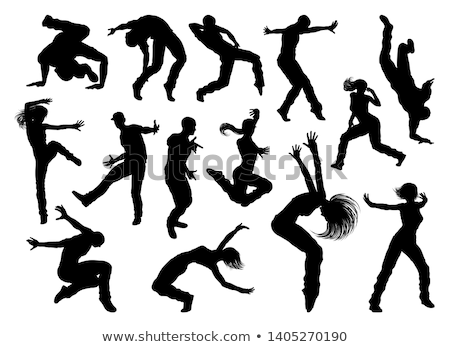 Stockfoto: Street Dance Dancer Silhouette