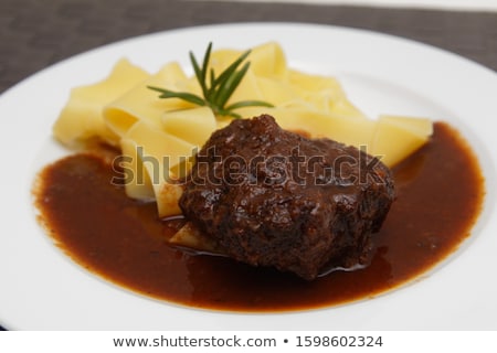 Foto stock: Goulash Stew Slow Cook With Pasta