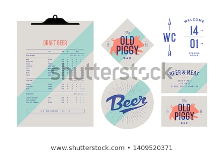 Stock foto: Brand Identity Set For Beer Bar Pub Clipboard Menu