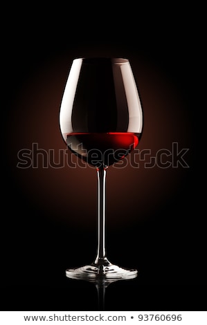 Сток-фото: Wine Glass On Black Background