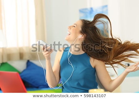 Stock photo: Funny Blue Mp3 Player