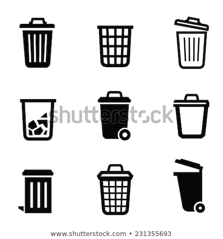 Foto stock: Icon Of Waste Basket