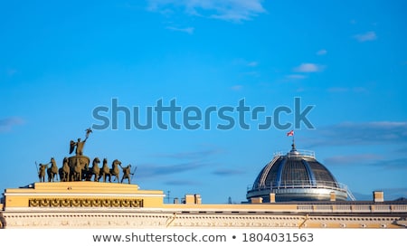 Сток-фото: Alexander Column Palace Square In St Petersburg