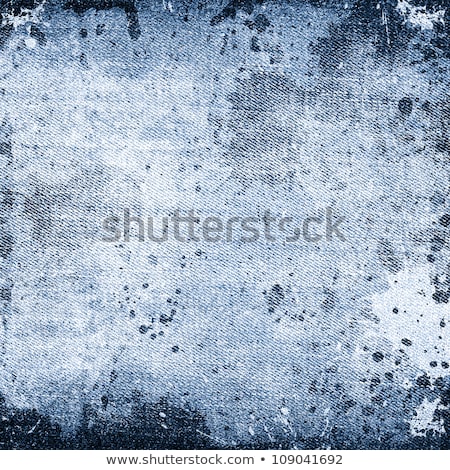 Stockfoto: Old Vintage Frame On Shabby Jeans Background