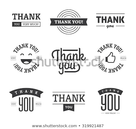Stock photo: Collection Of Tags With The Text Thank You