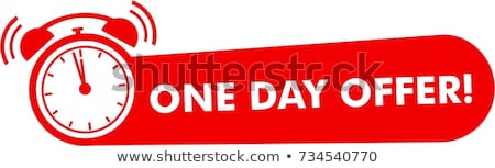 Сток-фото: 1 Day Offer Red Vector Icon Button