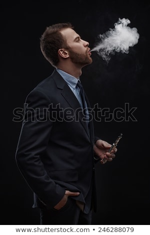 Businessman Smoking Electronic Cigarette Foto d'archivio © doodko