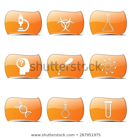 Stock fotó: Science Instruments Orange Vector Buttonicon Design Set