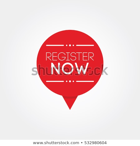 Сток-фото: Register Now Red Sticky Notes Vector Icon Design