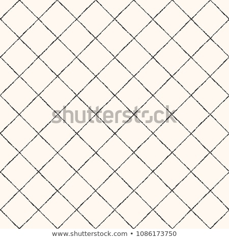 Stock photo: Vector Seamless Black And White Hand Drawn Rhombus Pattern