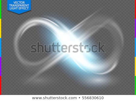 Stock foto: White Sign Neon Light Line Infinity Symbol Glow Isolated On Transparent Background Vector Light