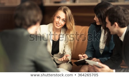 [[stock_photo]]: Eune · femme · d'affaires · sur · réunion