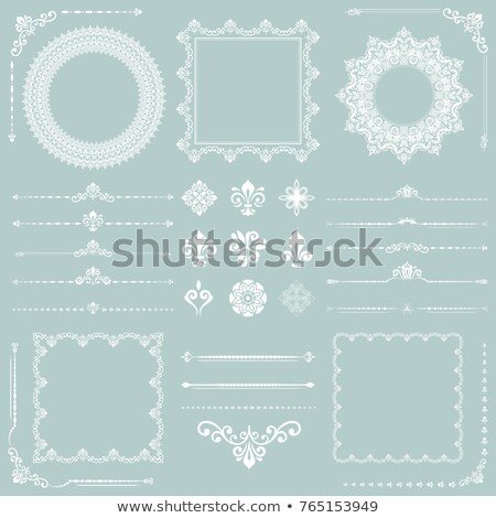 Stock photo: Vintage Set Of Vector Horizontal Square And Round Elements