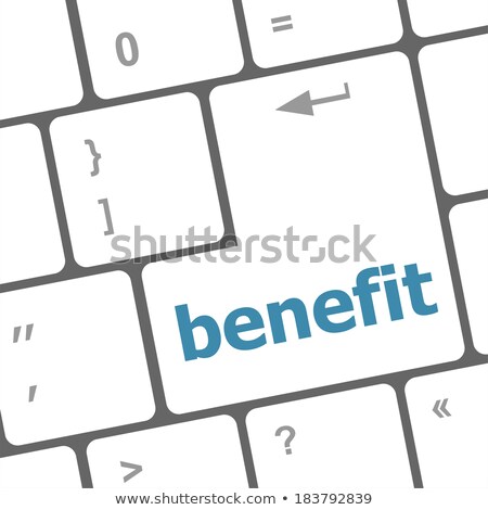 Stock fotó: Benefit On Keyboard Key Concept