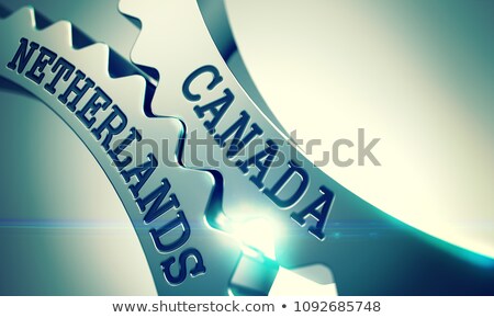 Stock photo: Canada Netherlands - Mechanism Of Metal Cog Gears 3d