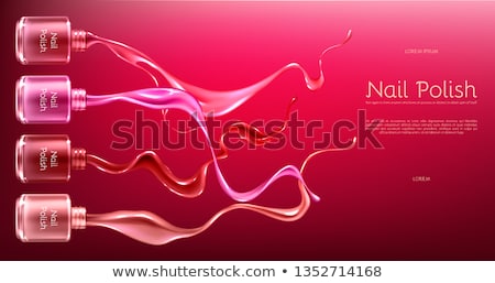 Zdjęcia stock: Fingernail Polish Poster Vector Illustration