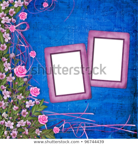 Stock fotó: Writing Abstract Background With Floral Beautiful Bouquet