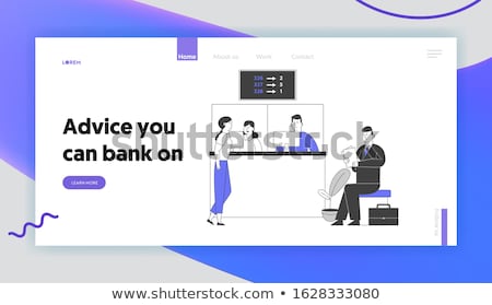 Foto stock: Financial Management System Concept Landing Page