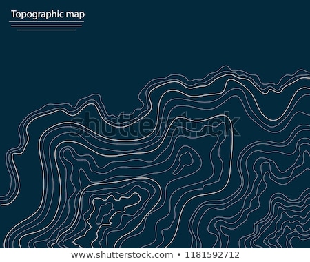 Zdjęcia stock: Dark Abstract Contour Lines Background