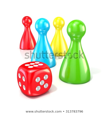 Stock fotó: Green Game Pawn 3d