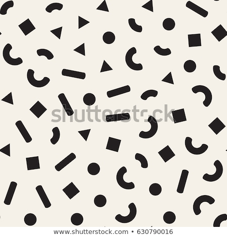 Foto stock: Seamless Chaotic Patterns Randomly Scattered Geometric Shapes Abstract Retro Background Design