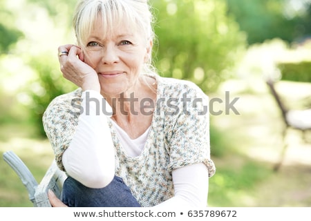 Stockfoto: Enior · vrouw · tuinieren