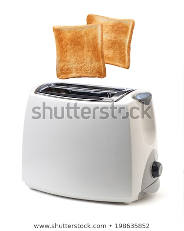 Stockfoto: Toast Bread And Toaster On White